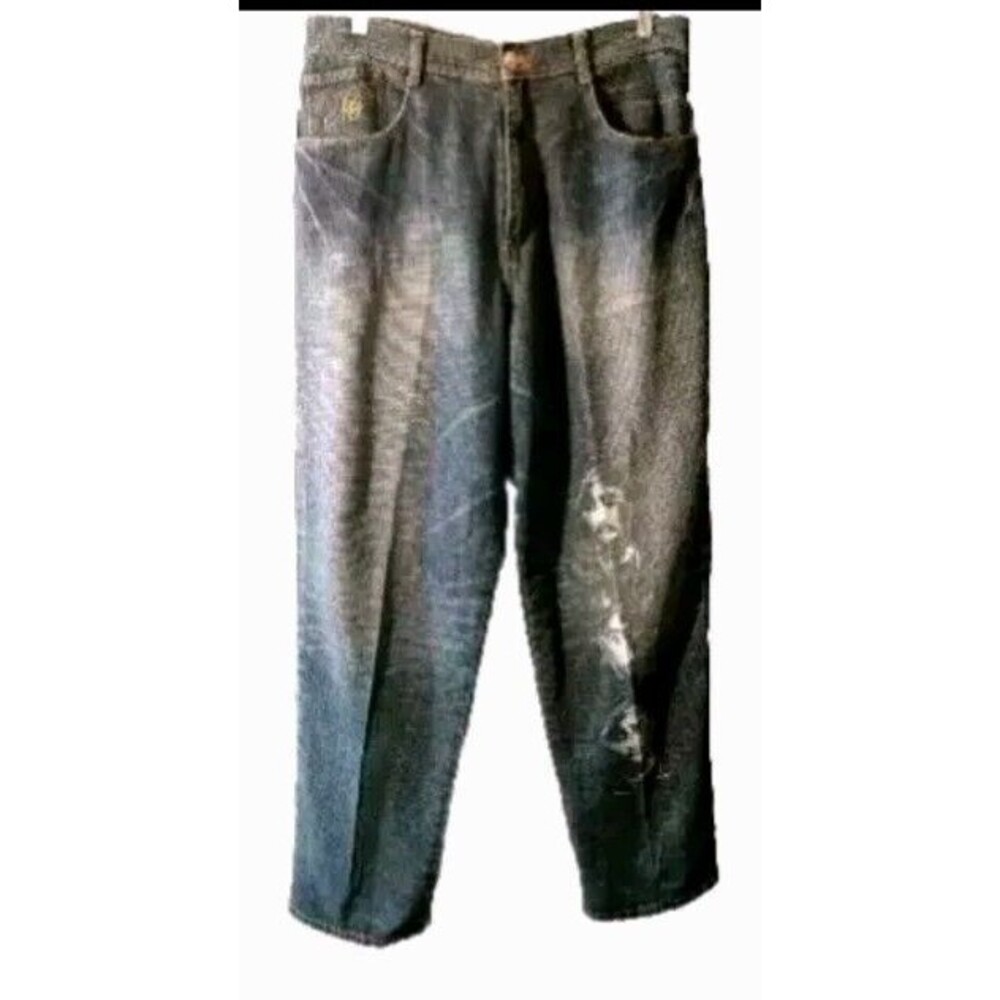 Makaveli Branded Tupac Shakur 2Pac Men Streetwear Hip Hop Denim‎ Size 36×34